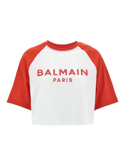 Balmain Logo Printed T In Logo Printed On The Front