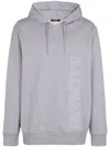 BALMAIN LOGO-PRINT DETAIL HOODIE