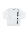 Balmain Logo-print Detail Sweatshirt In White