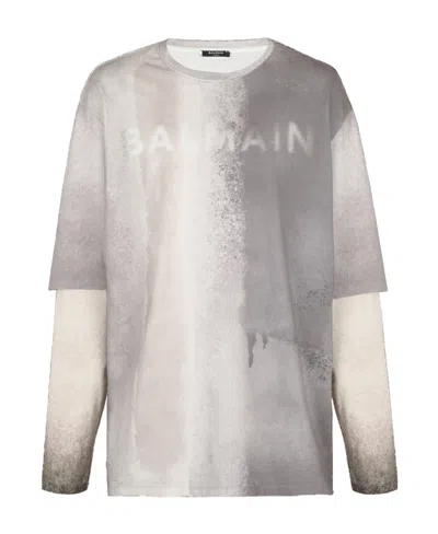 Balmain Logo-print Detail T-shirt In White
