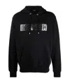 Balmain Logo-print Drawstring Hoodie In Black