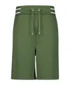 Balmain Logo-print Drawstring Shorts In Green