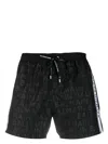 Balmain Logo-print Drawstring Swim Shorts In Black