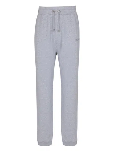 Balmain Logo-print Drawstring Track Pants In Gray