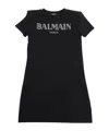 Balmain Logo-print Dress In Black