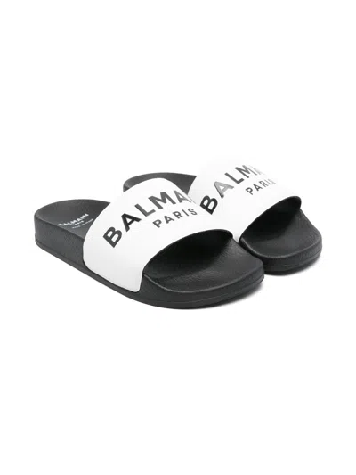 BALMAIN LOGO-PRINT FLIP FLOPS