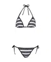 Balmain Logo-print Halterneck Bikini In Black