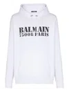 Balmain Contrasting Logo Print Cotton Hoodie