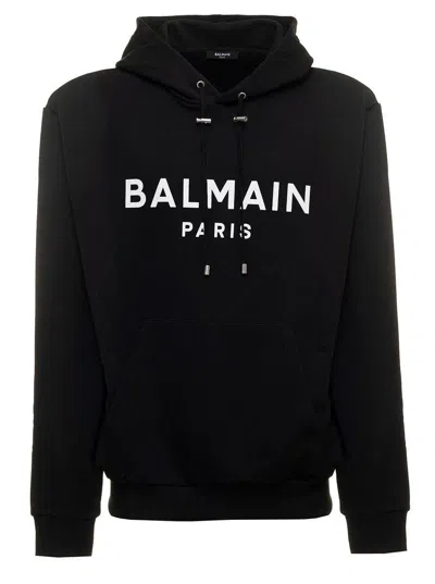 Balmain Logo Print Hoodie