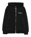 Balmain Logo-print Hoodie In Black