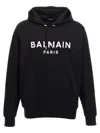 Balmain Logo Printed Drawstring Sweatshirt In Multi