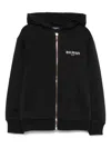 Balmain Logo-print Hoodie In Black
