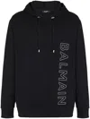 Balmain Black Cotton Sweatshirt In Black