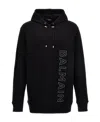 Balmain Black Cotton Sweatshirt In Black