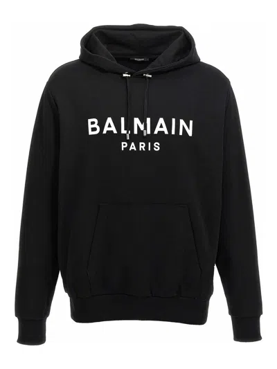BALMAIN LOGO PRINT HOODIE