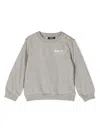 Balmain Logo-print Jersey Cotton Jumper In Grey
