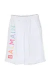 Balmain Logo-print Bermuda Shorts In White