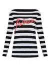 Balmain Signature Logo Striped Sweater In Multi