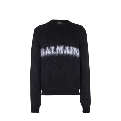 BALMAIN LOGO-PRINT JUMPER
