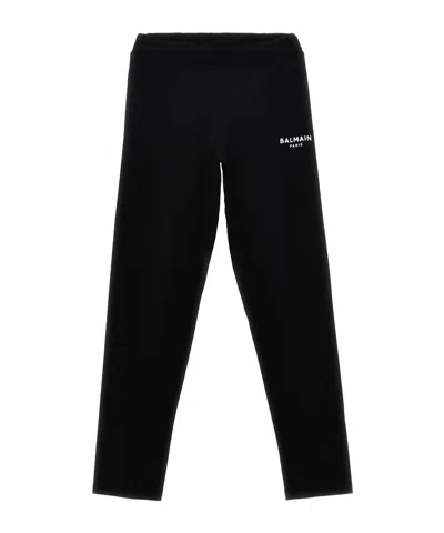 BALMAIN BALMAIN KIDS LOGO PRINTED STRAIGHT LEG LEGGINGS