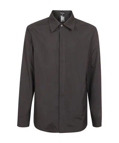 Balmain Logo-print Long-sleeve Shirt In Black