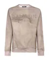 Balmain Logo-print Long-sleeve Sweatshirt In Nude