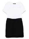Balmain Logo-print Mini Dress In White