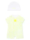Balmain Logo-print Organic Cotton Shorties (set Of Two) In Yellow