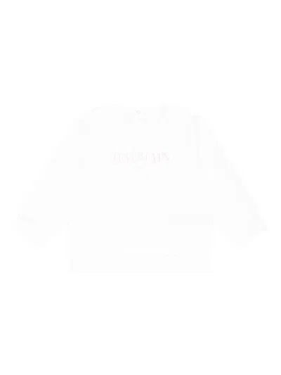 Balmain Babies' Logo-print Organic-cotton Sweatshirt In White