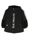 Balmain Logo-print Padded Jacket In Black