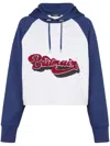 Balmain Logo-print Raglan-sleeve Hoddie In White
