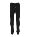Balmain Brushed Cotton Biker Joggers With Embossed Logo In Black