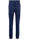 Balmain Gerippte Jogginghose Mit Logo-print In Blue