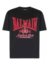 Balmain Logo-print Round-neck T-shirt In Black