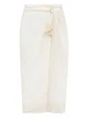 Balmain Logo-print Sarong In Neutral