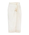 Balmain Logo-print Sarong In Neutral