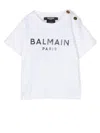 Balmain Logo-print Short-sleeve T-shirt In 白色