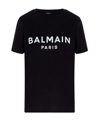 Balmain Logo-print Short-sleeve T-shirt In Black