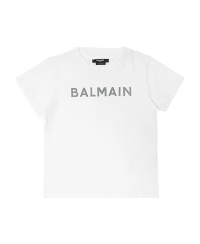 Balmain Logo-print Short-sleeve T-shirt In White