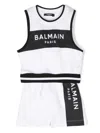 Balmain Logo-print Shorts Set In Black
