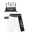 Balmain Logo-print Shorts Set In White