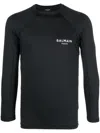Balmain Logo-print Slim T-shirt In Schwarz