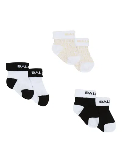 Balmain Babies' Logo-print Socks (pack Of Four)