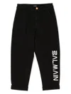 Balmain Logo-print Straight-leg Jeans In Black