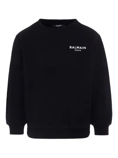 BALMAIN LOGO-PRINT SWEATSHIRT