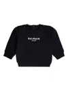 Balmain Black Sweatshirt For Babykids With Logo