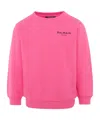 Balmain Logo-print Sweatshirt In Pink