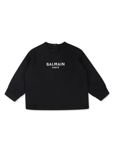 Balmain Babies' Logo-print Sweatshirt In Black