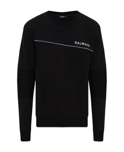BALMAIN LOGO-PRINT SWEATSHIRT