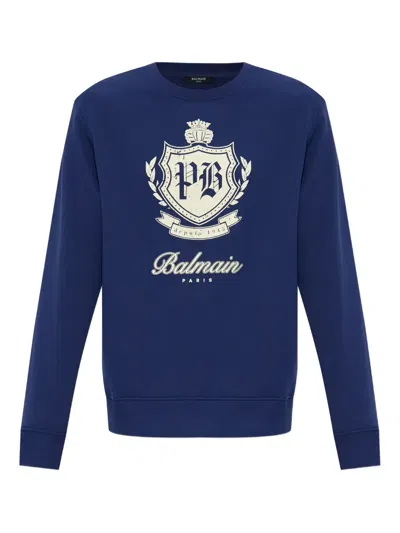 BALMAIN LOGO-PRINT SWEATSHIRT